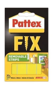 Klebestreifen „Pattex Fix“, doppelseitig, ablösbar, 20 x 40 mm, HENKEL